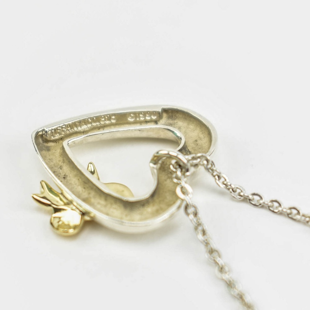 TIFFANY & CO Sterling Silver/18K Open Heart (pz) - Picture 5 of 6